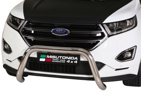 Frontbügel Edelstahl für Ford Edge 2016- Ø76mm mit Gutachten Frontschutzbügel