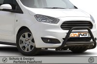 Frontbügel mit Unterfahrschutz für Ford Transit Courier 2014-2018 SCHWARZ 60mm Gutachten