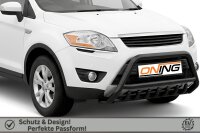Frontbügel mit Unterbodenschutz für Ford Kuga I 2009-2012 SCHWARZ 60mm Gutachten
