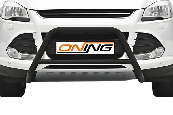Frontbügel mit Querstreben für Ford Kuga DM2 II 2013-2016 SCHWARZ 60mm Edelstahl Gutachten