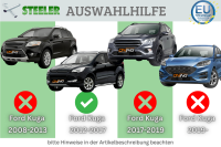 Frontbügel für Ford Kuga II 2013-2016 SCHWARZ 60mm Frontschutzbügel Gutachten