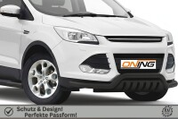 Frontbügel mit Unterfahrschutz für Ford Kuga DM2 II 2013-2016 SCHWARZ 70mm breit Gutachten