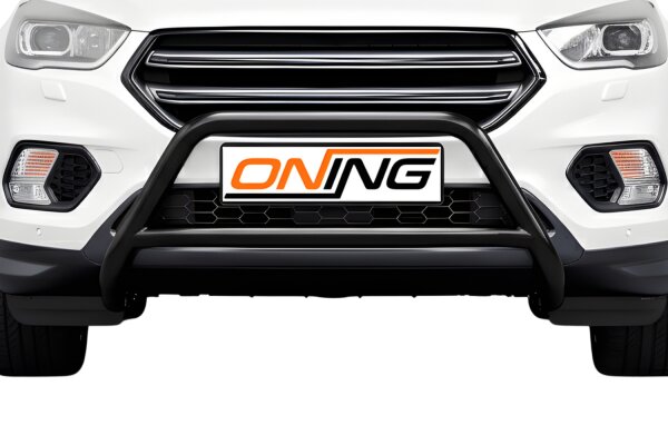 Frontbügel mit Querstreben für Ford Kuga DM2 II 2016-2019 SCHWARZ 60mm Edelstahl Gutachten