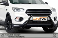 Frontbügel mit Querstreben für Ford Kuga DM2 II 2016-2019 SCHWARZ 60mm Edelstahl Gutachten