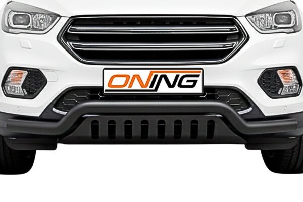 Frontbügel mit Unterfahrschutz für Ford Kuga II 2016-2019 SCHWARZ 70mm breit Gutachten