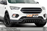 Frontbügel mit Unterfahrschutz für Ford Kuga II 2016-2019 SCHWARZ 70mm breit Gutachten