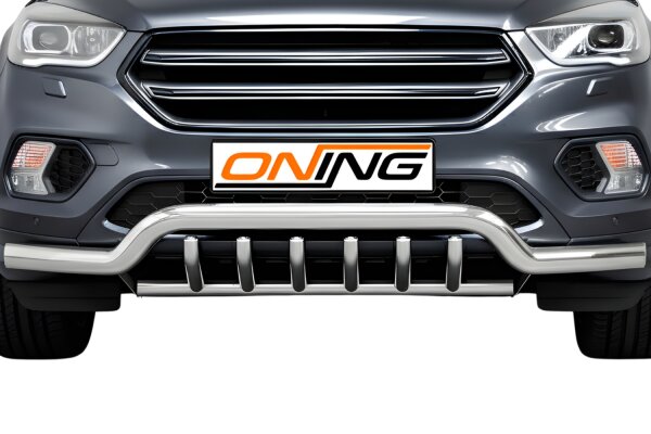 Frontbügel mit Unterbodenschutz für Ford Kuga II 2016-2019 70mm breit Edelstahl Gutachten