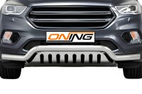 Frontbügel mit Unterfahrschutz für Ford Kuga II 2016-2019 70mm breit Edelstahl Gutachten