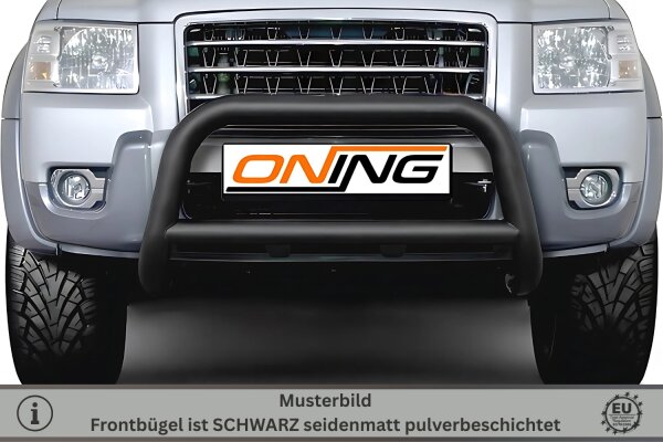 Frontbügel mit Querstreben für Ford Ranger 2006-2012 SCHWARZ 70mm Edelstahl Gutachten