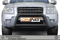 Frontbügel mit Querstreben für Ford Ranger 2006-2012 SCHWARZ 70mm Edelstahl Gutachten