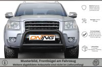 Frontbügel mit Querstreben für Ford Ranger 2006-2012 SCHWARZ 70mm Edelstahl Gutachten