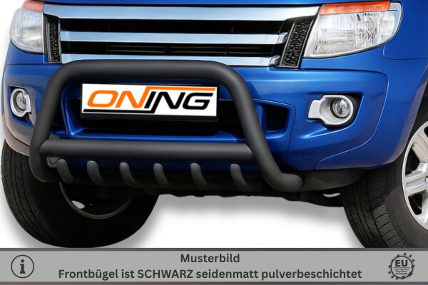 Frontbügel mit Unterbodenschutz für Ford Ranger TKE 2011-2016 SCHWARZ 70mm Gutachten