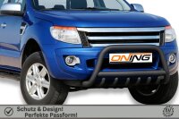 Frontbügel mit Unterbodenschutz für Ford Ranger TKE 2011-2016 SCHWARZ 70mm Gutachten