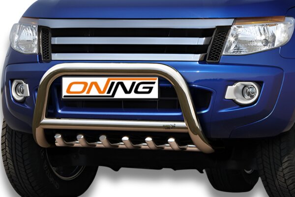 Frontbügel mit Unterbodenschutz für Ford Ranger 2011-2016 70mm Edelstahl Gutachten