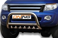 Frontbügel mit Unterbodenschutz für Ford Ranger 2011-2016 70mm Edelstahl Gutachten