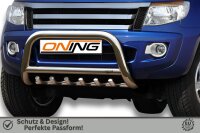 Frontbügel mit Unterbodenschutz für Ford Ranger 2011-2016 70mm Edelstahl Gutachten