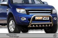 Frontbügel mit Unterbodenschutz für Ford Ranger 2011-2016 70mm Edelstahl Gutachten