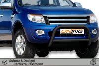 Frontbügel mit Querstreben für Ford Ranger 2011-2016 SCHWARZ 70mm Gutachten
