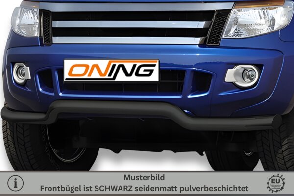Frontbügel für Ford Ranger 2011-2016 SCHWARZ 70mm Frontschutzbügel Gutachten
