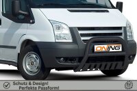 Frontbügel mit Unterfahrschutz für Ford Transit 2006-2014 SCHWARZ 70mm Gutachten