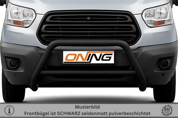 Frontbügel mit Querstreben für Ford Transit 2014-2019 SCHWARZ Edelstahl Gutachten