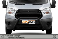 Frontbügel mit Querstreben für Ford Transit 2014-2019 SCHWARZ Edelstahl Gutachten