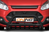 Frontbügel mit Unterbodenschutz für Ford Transit Custom 2012-2018 SCHWARZ 70mm