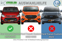 Frontbügel mit Unterbodenschutz für Ford Transit Custom 2012-2018 SCHWARZ 70mm