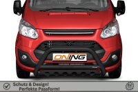 Frontbügel mit Unterfahrschutz für Ford Transit Custom 2012-2018 SCHWARZ 70mm