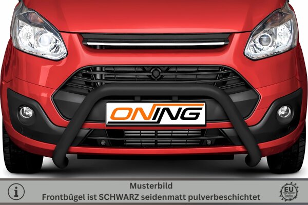 Frontbügel für Ford Transit Custom 2012-2018 SCHWARZ 70mm Frontschutzbügel Gutachten