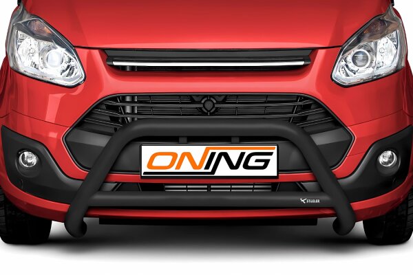 Frontbügel mit Querstreben für Ford Transit Custom 2012-2018 SCHWARZ 70mm Gutachten