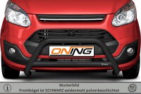 Frontbügel mit Querstreben für Ford Transit Custom 2012-2018 SCHWARZ 70mm Gutachten