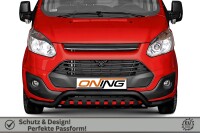Frontbügel Unterfahrschutz für Ford Transit Custom 2012-2018 SCHWARZ 70mm breit