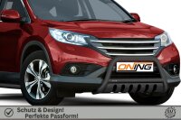 Frontbügel mit Unterfahrschutz für Honda CR-V RM 2012-2018 SCHWARZ 60mm Gutachten
