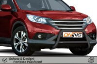 Frontbügel mit Querstreben für Honda CR-V RM 2012-2018 SCHWARZ 60mm Edelstahl Gutachten