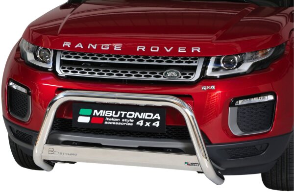 Frontbügel Edelstahl für Range Rover Evoque 2016-2019 63mm mit Gutachten Frontschutzbügel