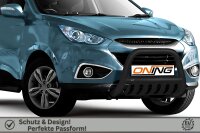 Frontbügel mit Unterfahrschutz für Hyundai IX35 2009-2015 SCHWARZ 70mm Gutachten