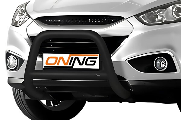 Frontbügel mit Querstreben für Hyundai IX35 2009-2015 SCHWARZ 70mm Edelstahl Gutachten
