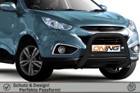 Frontbügel mit Querstreben für Hyundai IX35 2009-2015 SCHWARZ 70mm Edelstahl Gutachten