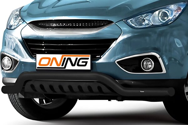 Frontbügel mit Unterfahrschutz für Hyundai IX35 2009-2015 SCHWARZ 70mm breit Gutachten