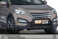 Frontbügel mit Unterbodenschutz für Hyundai Santa Fé III 2012-2018 SCHWARZ 70mm