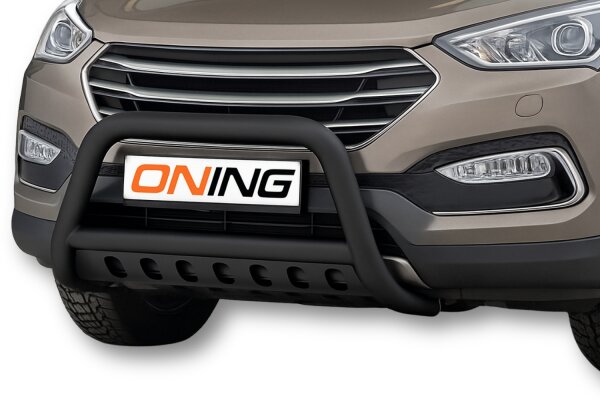 Frontbügel mit Unterfahrschutz für Hyundai Santa Fé III 2012-2018 SCHWARZ 70mm
