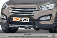 Frontbügel für Hyundai Santa Fé III 2012-2018 SCHWARZ 70mm Frontschutzbügel Gutachten
