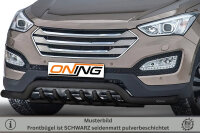 Frontbügel Unterbodenschutz für Hyundai Santa Fe III 2012-15 SCHWARZ 70mm breit