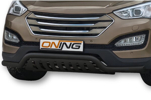 Frontbügel Unterfahrschutz für Hyundai Santa Fé III 2012-2018 SCHWARZ 70mm breit