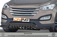Frontbügel Unterfahrschutz für Hyundai Santa Fé III 2012-2018 SCHWARZ 70mm breit