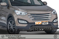 Frontbügel Unterfahrschutz für Hyundai Santa Fé III 2012-2018 SCHWARZ 70mm breit
