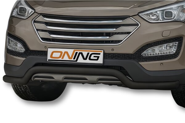 Frontbügel für Hyundai Santa Fé III 2012-2018 SCHWARZ 70mm breit Edelstahl Gutachten