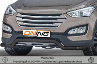 Frontbügel für Hyundai Santa Fé III 2012-2018 SCHWARZ 70mm breit Edelstahl Gutachten