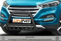 Frontbügel mit Unterbodenschutz für Hyundai Tucson 2015-2018 SCHWARZ 70mm Gutachten